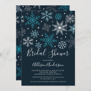 Invitation moderne de Fête de la mariée d'hiver de