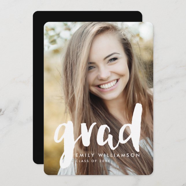 Invitation moderne de fête de remise des diplômes (Devant / Derrière)