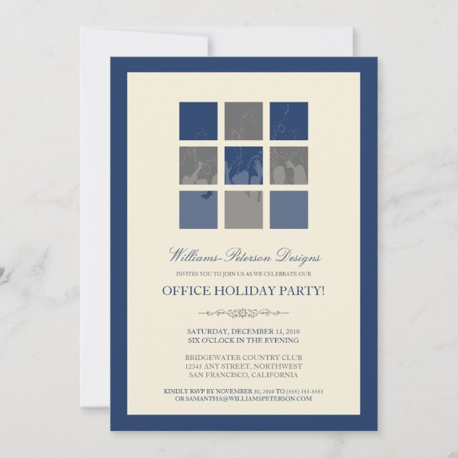 Invitation moderne de fête de vacances de bureau (Devant)