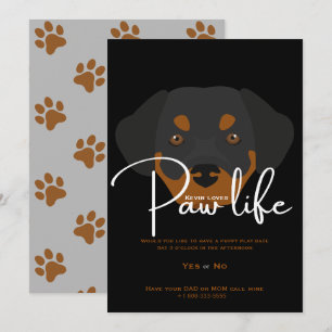 Invitation moderne de fête pour la vie avec une pa