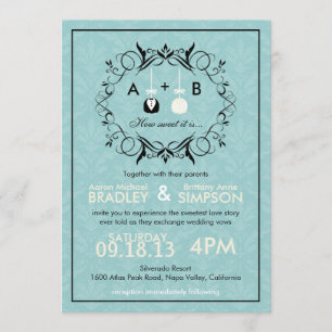 Invitation moderne de mariage de Cakepop de