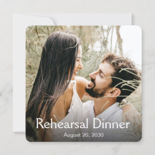 Invitation moderne de répétition de dîner avec pho