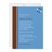 Invitation moderne de Star Bar Mitzvah