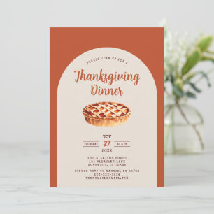 Invitation Moderne Dîner Thanksgiving