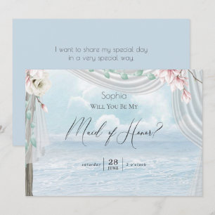 Invitation Moderne Elegant Beach Arbor Be My Maid of Honor