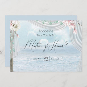 Invitation Moderne Elegant Beach Arbor Be My Matron of Honor