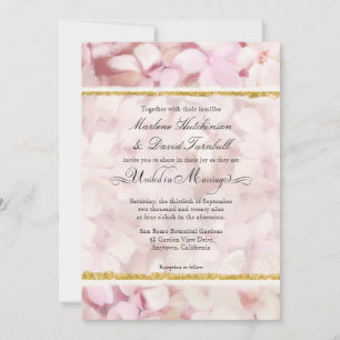 Invitation Moderne Elégant Floral Hydrangea Fleurs Mariage