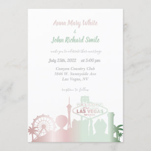 Invitation Moderne Elegant Las Vegas City Skyline