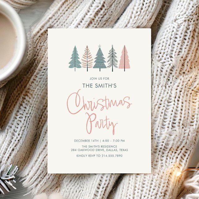 Invitation moderne élégante à la fête de Noël (Créateur téléchargé)