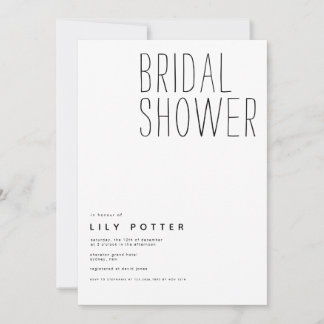 Invitation moderne élégante douche nuptiale