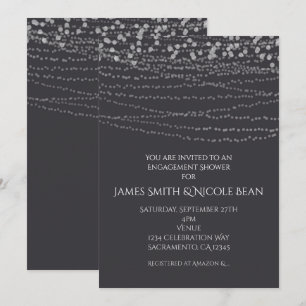 Invitation Moderne Élégante Guirlande de Lumières Célébration