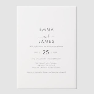 Invitation moderne en vélin noir boho