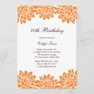 Invitation moderne et florale de fête