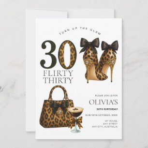 Invitation Moderne et tendance Flirty 30 Anniversaire Invitat