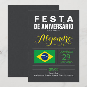 Invitation Moderne : Fête Brésil