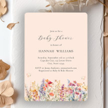 Moderne, Fleur sauvage, Baby shower