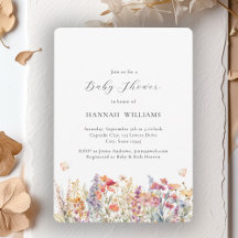 Moderne, Fleur sauvage, Baby shower