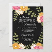 Moderne Floral Zinnia & Fleur Fête des mariées