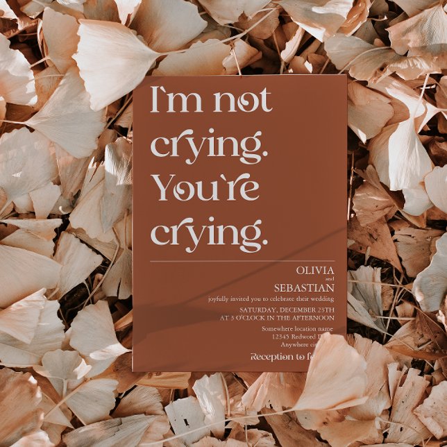 Invitation Moderne Funny minima de typographie Mariage en ter (Créateur téléchargé)