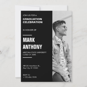Invitation Moderne graduation minimaliste