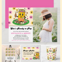 Moderne Groovy Daisy Rose Jaune Elle est prête à é