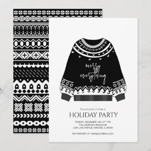 Invitation Moderne Joyeux Tout Jeu de Noël