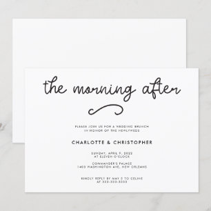 Invitation Moderne Le Matin Après Mariage Brunch