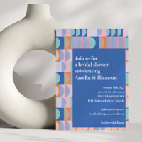 Moderne Maximaliste Unique Fête des mariées bleu v