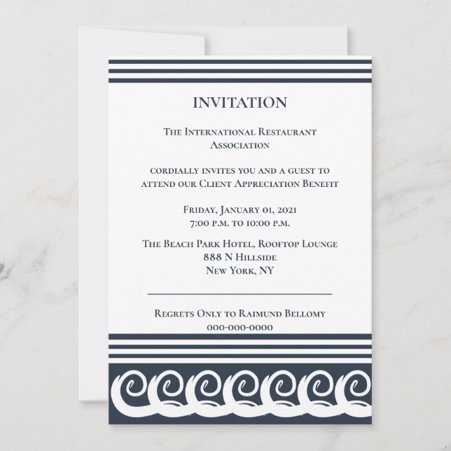Invitation moderne Meander (Devant)