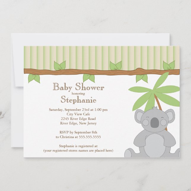 Invitation moderne mignonne de baby shower de (Devant)
