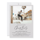 Moderne minimal deux photo fête de graduation