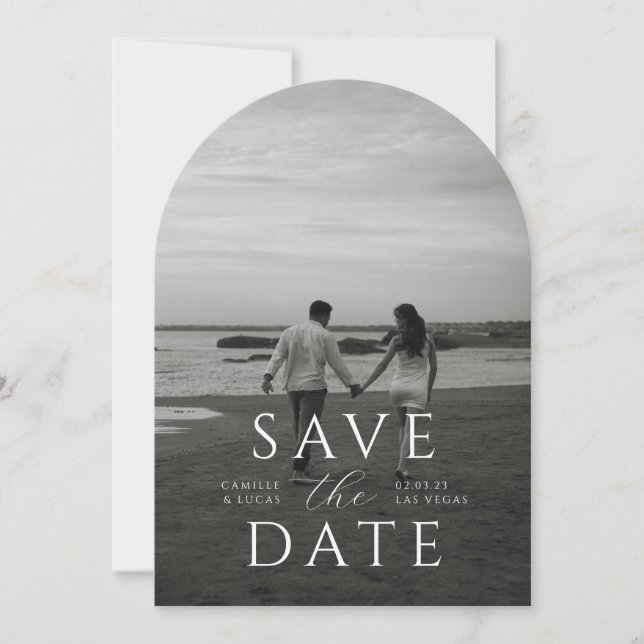 Invitation Moderne minimal Enregistrer l'invitation de date (Devant)