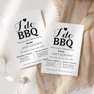 Invitation Moderne minimal I do q Barbecue Rehearsal dîner