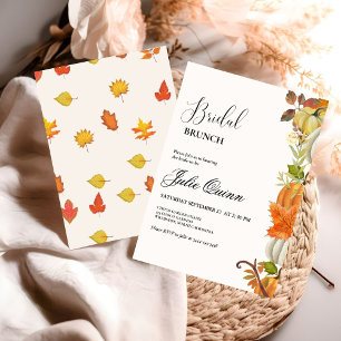 Invitation Moderne minimaliste Boho Automne Citrouille douche
