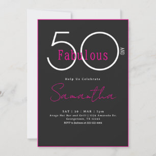 Invitation Moderne Minimaliste Cinquante Ans Et Incroyable 50