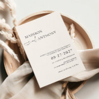 Moderne & Minimaliste Code QR Tout En Un Mariage 