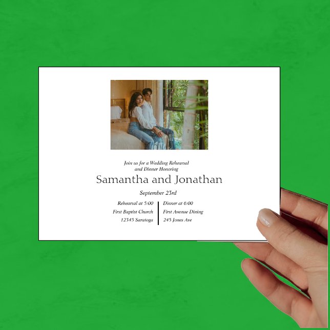 Invitation Moderne minimaliste Élégant 4 Répétition photo (Créateur téléchargé)