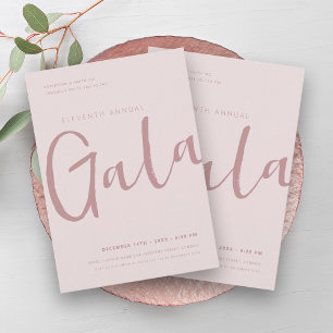 Invitation Moderne minimaliste GALA Entreprise Business Blush
