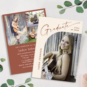 Invitation Moderne minimaliste Grad 4e PHOTO Graduation Party