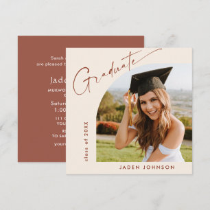 Invitation Moderne minimaliste Grad PHOTO Graduation Party