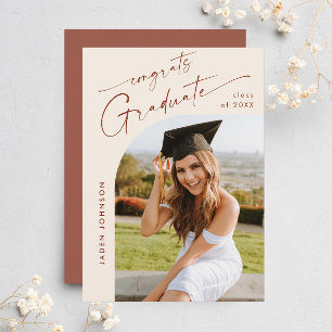 Invitation Moderne minimaliste Grad PHOTO Graduation Party