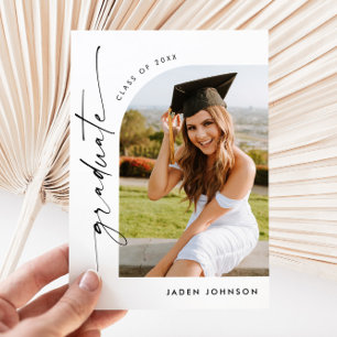 Invitation Moderne minimaliste Grad PHOTO Graduation Party