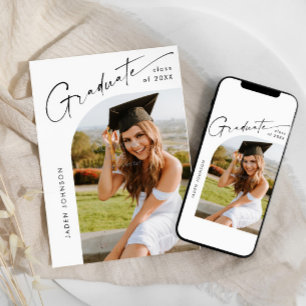 Invitation Moderne minimaliste Grad PHOTO Graduation Party