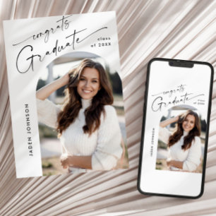 Invitation Moderne minimaliste Grad PHOTO Graduation Party