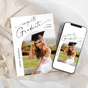 Invitation Moderne minimaliste Grad PHOTO Graduation Party