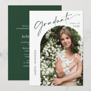 Invitation Moderne minimaliste Grad PHOTO Graduation Party
