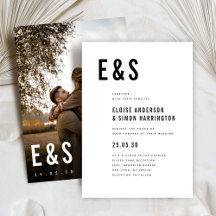 Moderne minimaliste Gros Gras Monogramme Mariage p