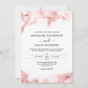 Invitation Moderne minimaliste Mariage d'aquarelle rouge Bour