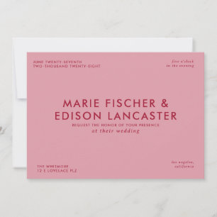 Invitation Moderne minimaliste Simple élégant Mariage de char