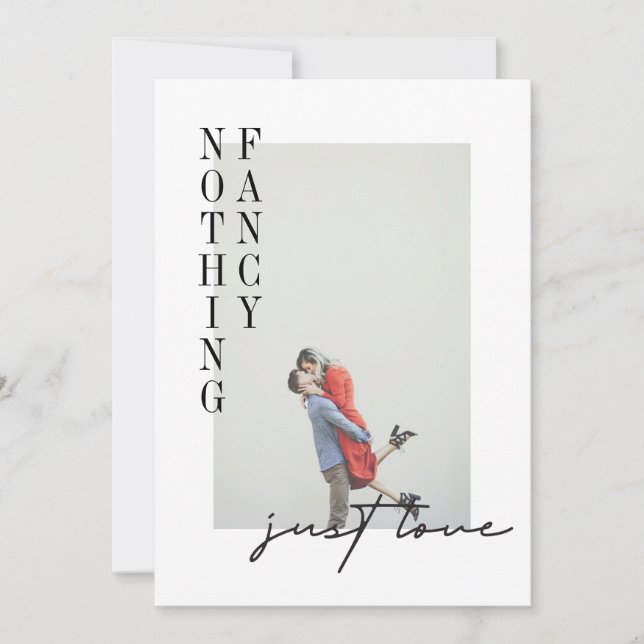 Invitation Moderne minimaliste simple Elopement photo Mariage (Devant)